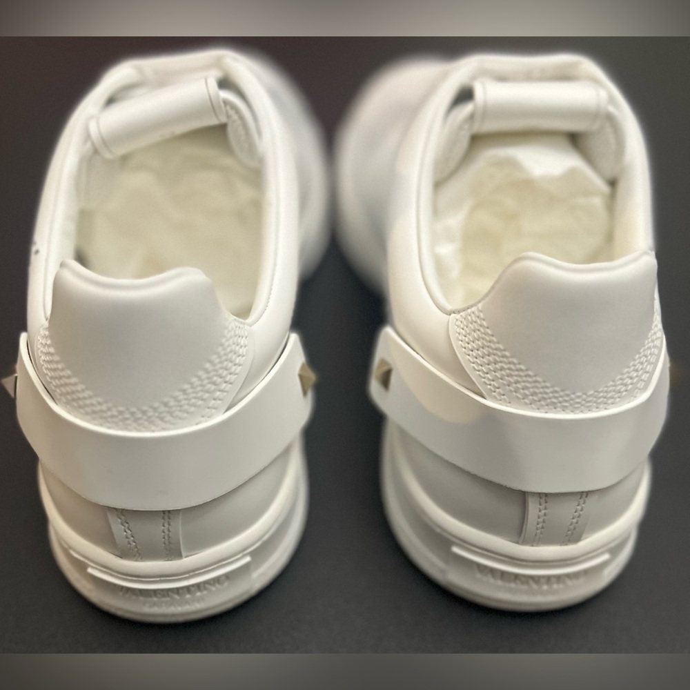 Valentino White Perforated V-Logo Sneakers - Picture 4 of 14